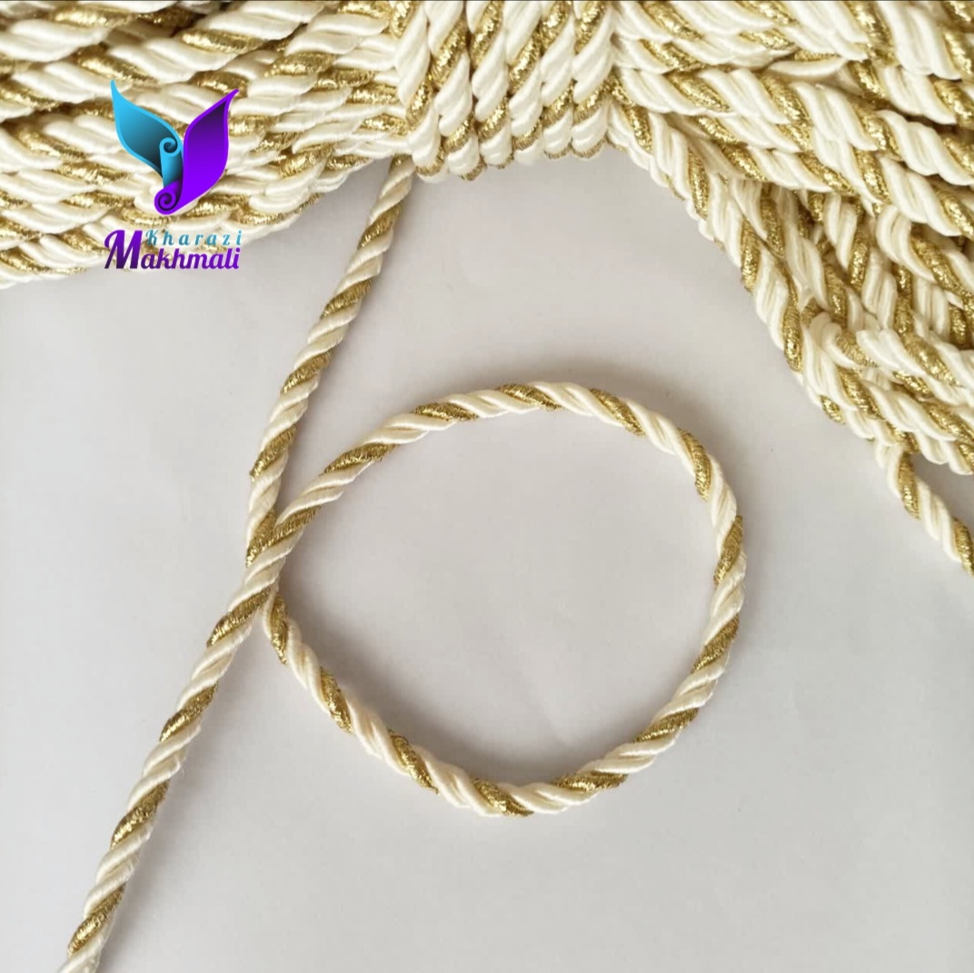 قیطان زری دار 6میل 3 تاب