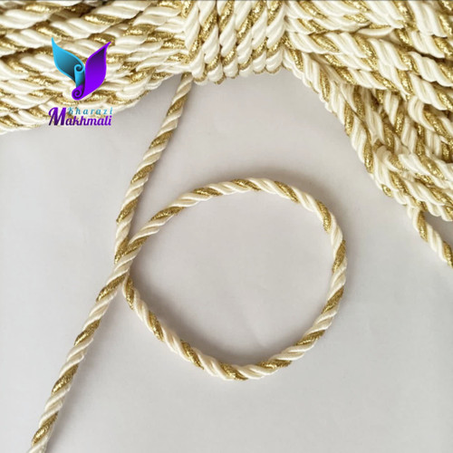 قیطان زری دار 6میل 3 تاب