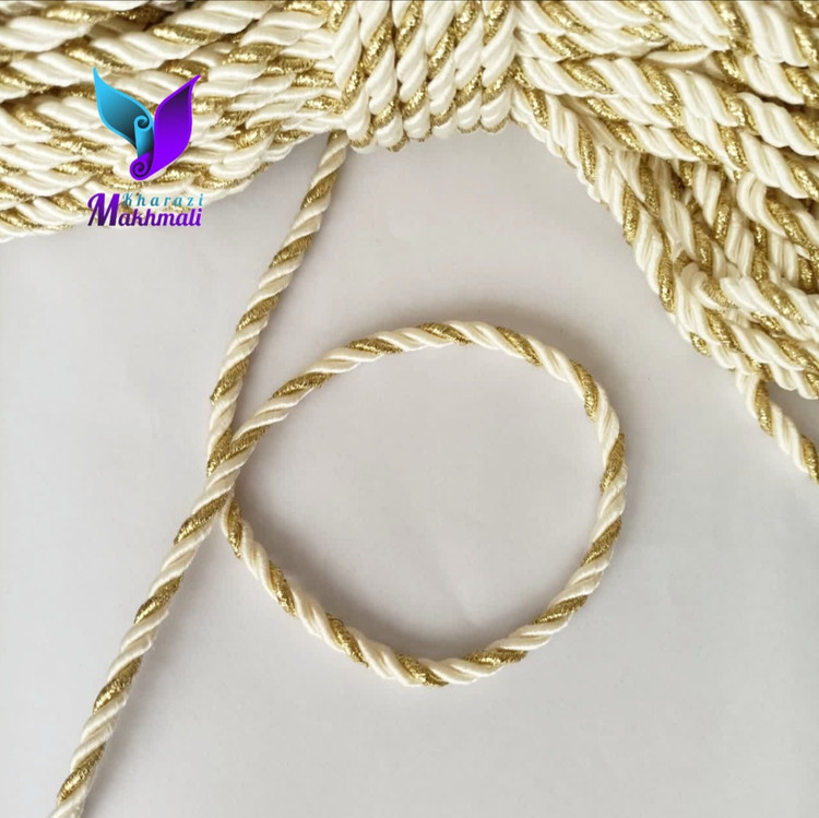 قیطان زری دار 6میل 3 تاب