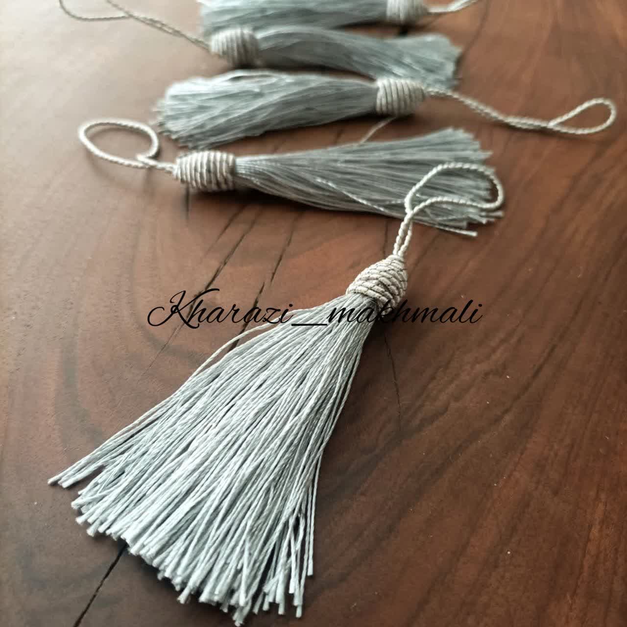 قیمت منگوله ابریشمی طوسی